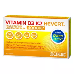 VITAMIN D3 K2 Hevert plus Ca Mg 4000 IE/2 kapsül, 60 adet