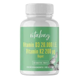 D3 Vitamini Deposu 20.000 IU + K2 Vitamini 200 mg tablet (180 adet)