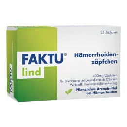 FAKTU Cadı fındığı ile Lind hemoroid fitilleri, 25 adet
