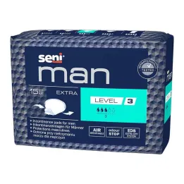 Seni® Man idrar kaçırma pedi ekstra seviye 3, 15 parça