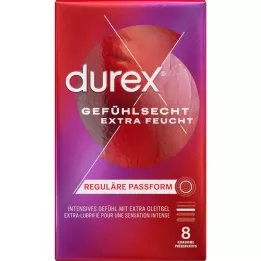 DUREX Gerçek hissi veren ekstra nemli prezervatif, 8 parça