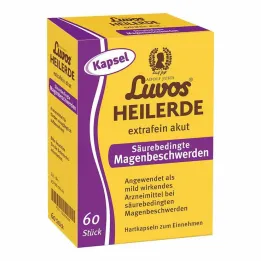 Luvos şifalı kil ekstra ince akut asitle ilişkili mide problemleri kapsülleri, 60 adet