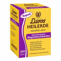 Luvos şifalı kil ekstra ince akut asitle ilişkili mide problemleri kapsülleri, 100 adet
