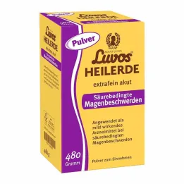 Luvos şifalı kil ekstra ince akut asitle ilişkili mide sorunları, 480 g