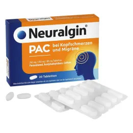 Baş ağrısı ve migren tabletleri için Neuralgin PAC , 20 adet