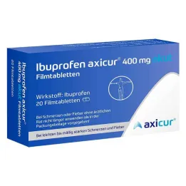 Ibuprofen axicur® 400 mg akut film kaplı tablet, 20 adet