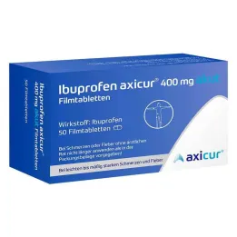 İbuprofen Axicur® 400 mg akut film kaplı tabletler, 50 tablet