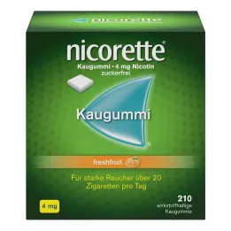 nicorette® sakız taze meyve, 4 mg nikotin, 210 adet