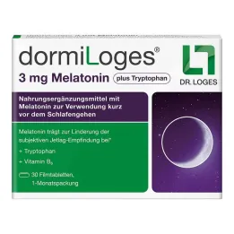 Dormiloges 3 mg melatonin artı triptofan film kaplı tabletler, 30 adet