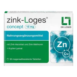 Çinko-Loges konsepti 15 mg enterik dirençli tablet, 90 adet
