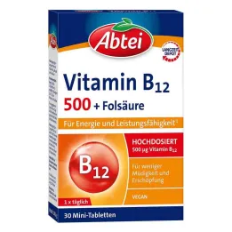 Abbey Vitamin B12 500 + folik asit tabletleri (30 adet)