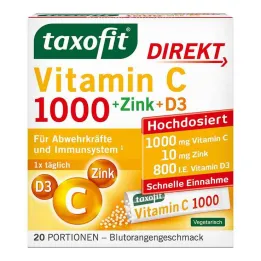 Taxofit Vitamin C 1000 + Çinko + D3 Direkt Granül, 20 adet