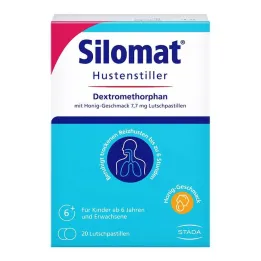 Bal aromalı Silomat öksürük bastırıcı dekstrometorfan, 20 adet