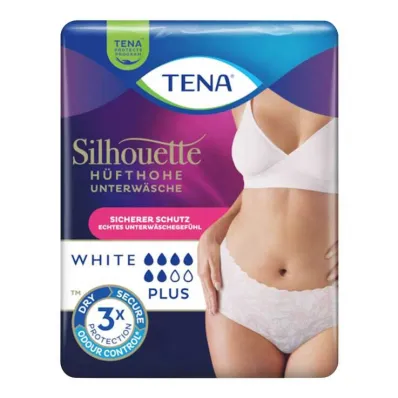 Tena Silhouette Plus L beyaz idrar kaçırma pantolonu, 10 adet Tena Silhouette Plus L beyaz idrar kaçırma pantolonu, 10 adet