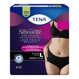 Tena Silhouette Plus L siyah idrar kaçırma pantolonu, 10 adet
