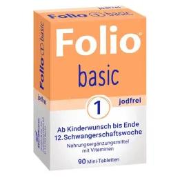 Folio 1 temel iyot içermeyen film kaplı tabletler, 90 adet