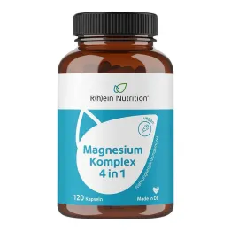 Magnezyum kompleksi 4ü 1 arada yüksek doz vegan kapsüller, 120 adet