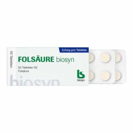 Folik asit Biosyn tabletleri, 50 adet