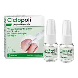 Ciclopoli tırnak mantarı için, 2 x 6,6 ml