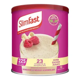 Slim Fast toz ahududu + beyaz çikolata, 365 gr