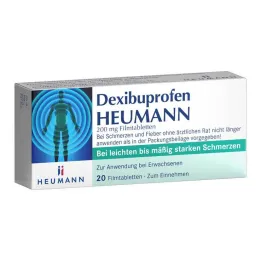 Dexibuprofen Heumann 200 mg film kaplı tablet, 20 adet