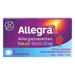 Allegra alerji tabletleri çocuklar 10 mg erime tabletleri, 6 adet