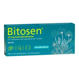 Bitosen 20 mg ağızda dağılabilen tabletler, 10 adet