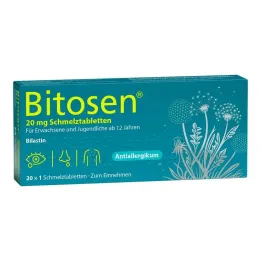 Bitosen 20 mg ağızda dağılabilen tabletler, 20 adet