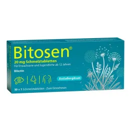 Bitosen 20 mg ağızda dağılabilen tabletler, 30 adet