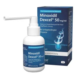 Minoxidil Dexcel 50 mg/ml saç derisinde kullanıma yönelik sprey, 60 ml