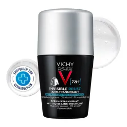 Vichy Homme Deo Roll-on 72 saat leke önleyici, 50 ml