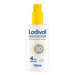 Ladival kuru cilt güneş koruyucu sprey LSF 50+, 150 ml