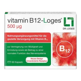 B12 Vitamini-Loges 500 µg kapsül, 60 adet