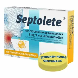 Limon-bal aromalı Septolete 3 mg/1 mg pastil, 16 adet