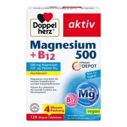 Doppelherz Magnezyum 500 + B12 2 Fazlı Depo Tabletler, 120 adet