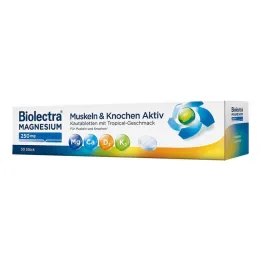 Biolectra Magnesium 250 mg Kaslar & Kemikler Aktif Çiğnenebilir Tabletler, 30 adet