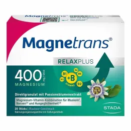 Magnetrans Relax + 400 mg granül çubuk yaban mersini, 20 adet