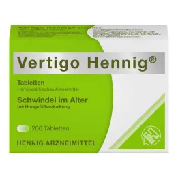 Vertigo Hennig tabletleri, 200 adet