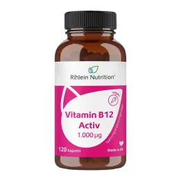 B12 Vitamini Activ 1000 µg yüksek doz + vegan kapsüller, 120 adet
