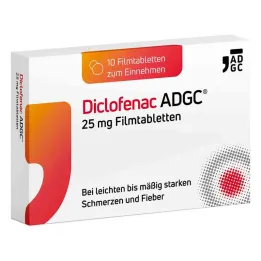 Diklofenak ADGC 25 mg film kaplı tablet, 10 adet