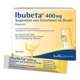 Ibubeta 400 mg oral süspansiyon, bir poşette, 20 adet