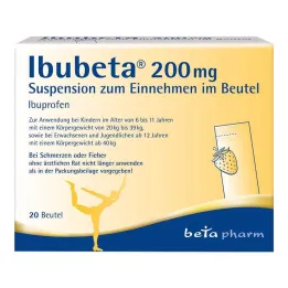 Ibubeta 200 mg oral süspansiyon, bir poşette, 20 adet