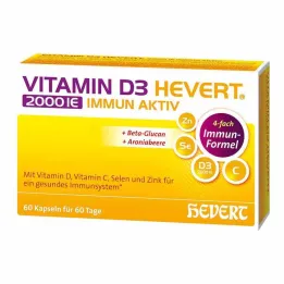 Vitamin D3 Hevert 2000 IE Bağışıklık Aktif Kapsüller, 60 adet