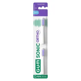 GUM Sonic Ortho yedek fırça başlıkları, 2 adet