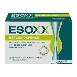 ESOXX Reflü Savunma çiğnenebilir tabletler, 20 adet