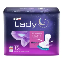 Seni Lady idrar kaçırma pedi süper gece, 15 parça