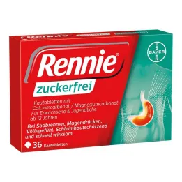 Rennie şekersiz çiğneme tabletleri, 36 adet