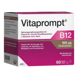 Vitaprompt B12 500 µg doğrudan çubuklar, 60 adet