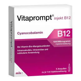 Vitaprompt injekt B12 1000 µg enjeksiyon solüsyonu, 5X1 ml