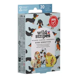 Wild Stripes Çocuklara duyarlı Animal Fun flasterleri, 20 adet